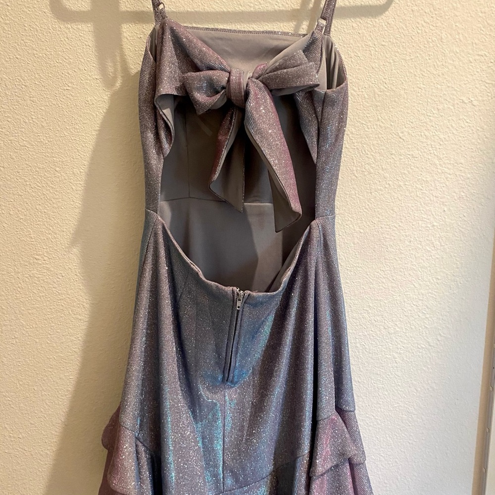 Shimmering Purple Dillards Mini Dress